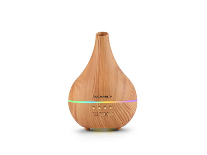 Difusor de aromaterapia Techancy, LD3914, com função humidificadora, acabamento em madeira-0